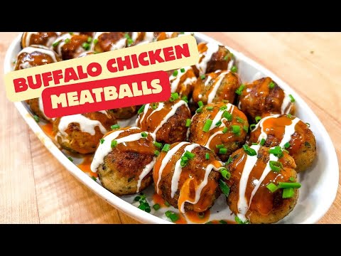 Easy Buffalo Chicken Meatballs Recipe | Perfect Game Day Snack! 🏈
