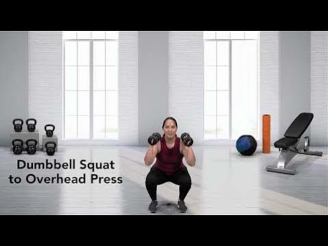 How to do a Dumbbell Squat to Overhead Press