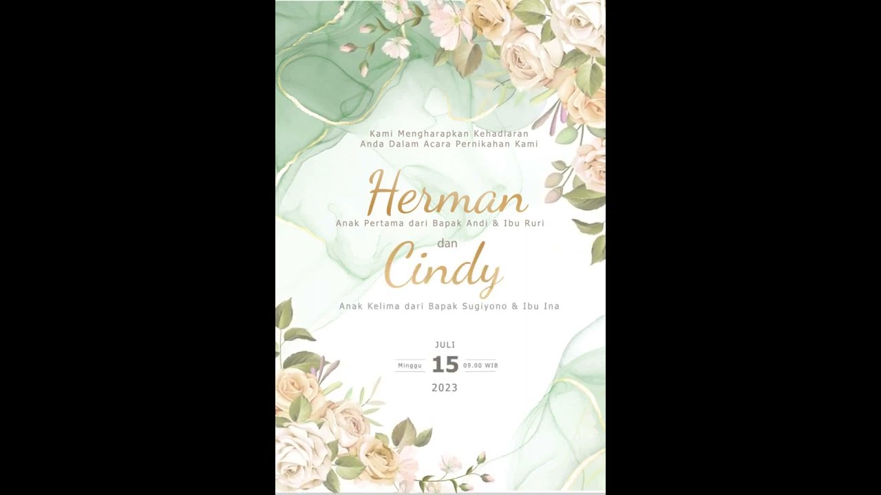 Kartu Ucapan & Video - Kartu Undangan Pernikahan - 2