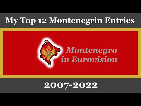 My Top 12 entries from Montenegro in Eurovision (2007-2022)