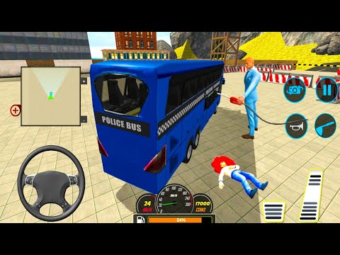 US Police Bus Mountain Driving #24 - US Crazy Driving Funny Game - Best Android Gameplay