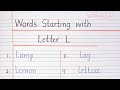 Words Starting with Letter L