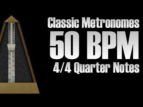 50 BPM 4/4 Wooden Metronome (Click Track in HD)