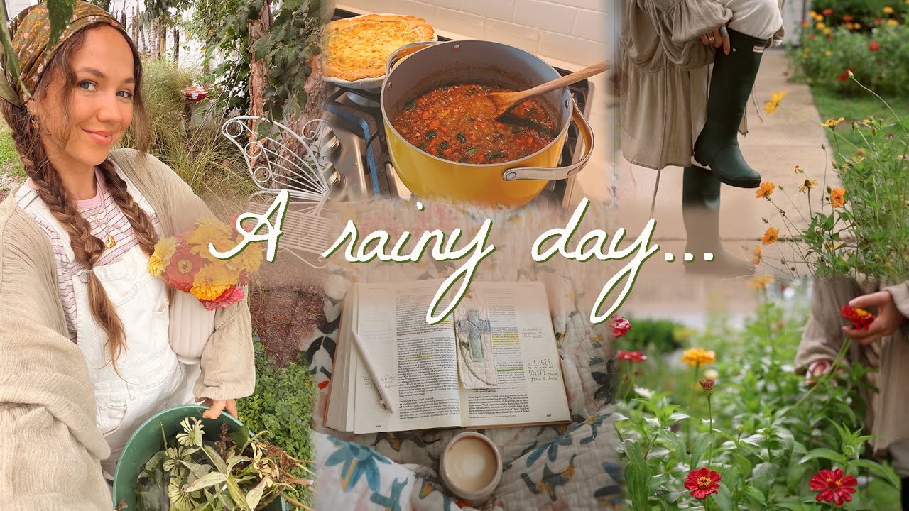 A rainy summer day...🌦️ gardening, cooking, & crafting!