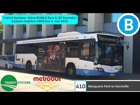 Transit Systems: Volvo B12BLE Euro 5 (ZF Ecomat) / Custom Coaches CB60 Evo II, m/o 4913