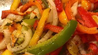 Peppers and Onions in the air fryer #AirFryerPeppersAndOnions #AirFryerRecipes  #pepperandonions