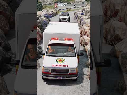 Police Car Bollard Rock Crash – BeamNG.drive