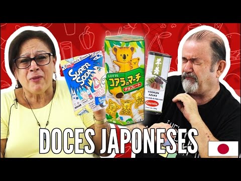 IDOSOS EXPERIMENTANDO DOCES JAPONESES