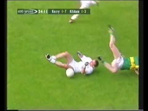 Brian Lacey gets creamed Kildare v Kerry Thurles 2002