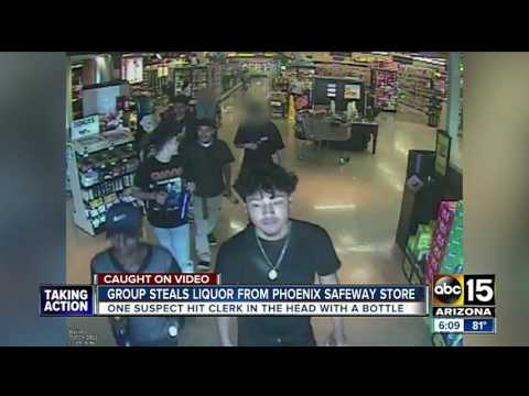 Silent witness: Group steals alcohol from grocery store
