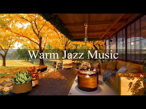 Гладкая осенняя джазовая музыка в уютной атмосфере кофейни для отдыха и работы ☕ Расслабляющий джаз