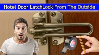 How To Open A Swing Bar Hotel Door Latch From The Outside #Shorts