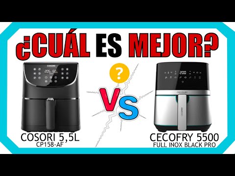 Miniatura del vídeo: Cosori 5,5L vs Cecofry 5500 Full InoxBlack 5500 Pro (cuál es mejor)