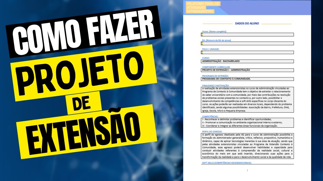 COMO FAZER PROJETO DE EXTENSÃO 2024