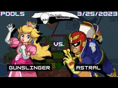 gunslinger (Peach) vs. Astral (Falcon) - SSF2 Pools - The Godly Invitational