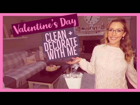 CLEAN + DECORATE WITH ME | valentine's day house tour Video