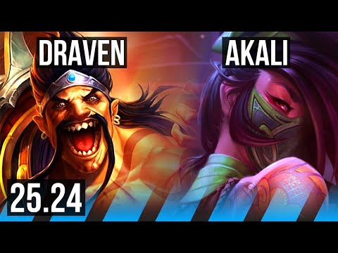 DRAVEN vs AKALI (MID) | EUW Master | 25.24