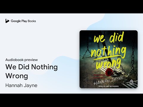 We Did Nothing Wrong by Hannah Jayne · Audiobook preview