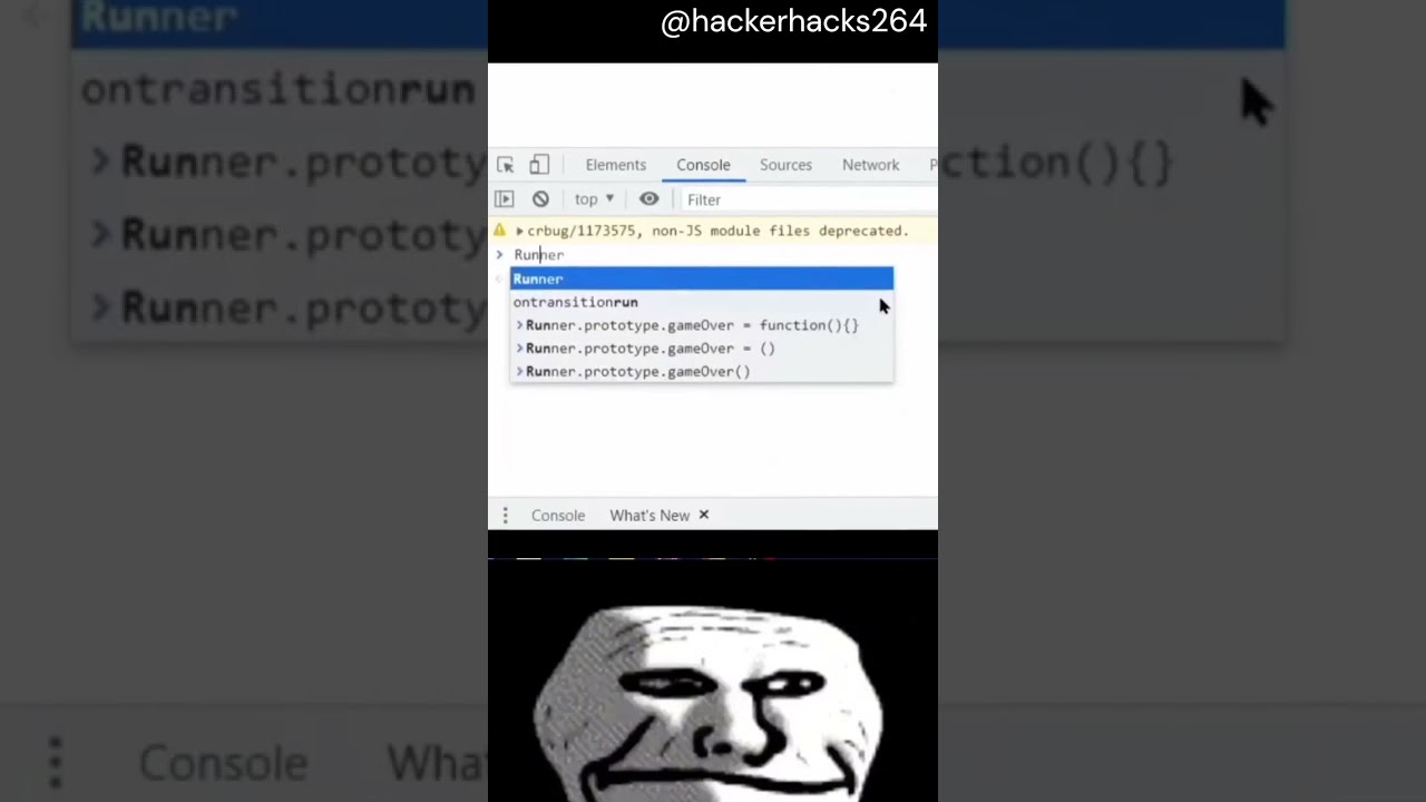Hack Google Chrome Dino Game in Seconds | Nonstop dynasore 🦖😅 #hacker