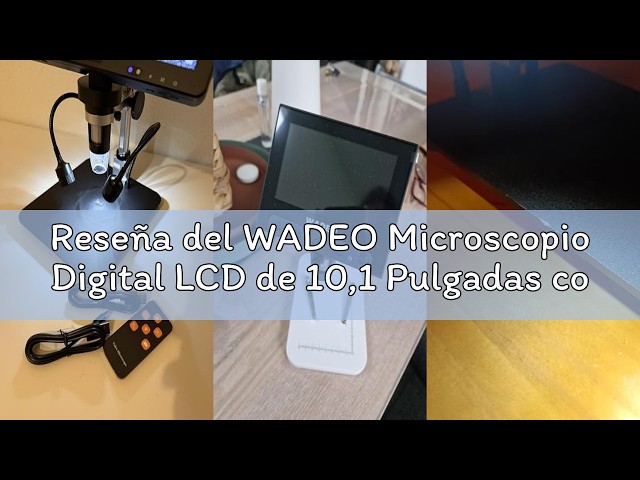 Vídeo relacionado con WADEO Microscopio Digital LCD de 10,1 Pulgadas con Aumento de 1500x, Incluye Tarjeta de 32 GB, microscopio Digital USB con 8 LED, Compatible con MacOS y Windows, para Reparaciones y demá