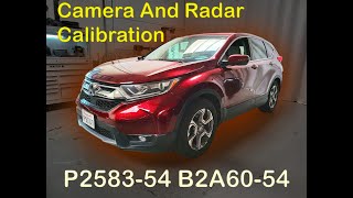 2019 Honda CR V Camera Radar Calibration P2583 54 B2A60 54