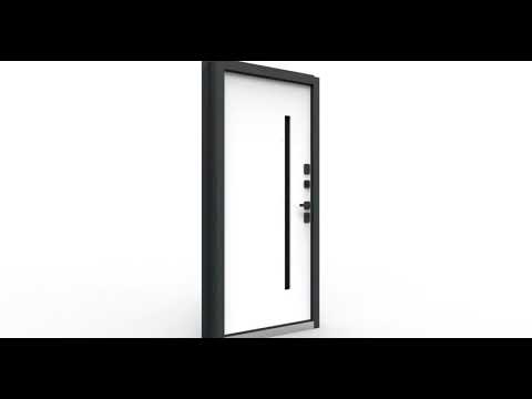 Миниатюра изображения товара Входная дверь Guard Inox Black 2 96x205 левая (Ral 7016/экосатин белый)