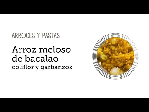 Arroz meloso de bacalao y coliflor 🥘