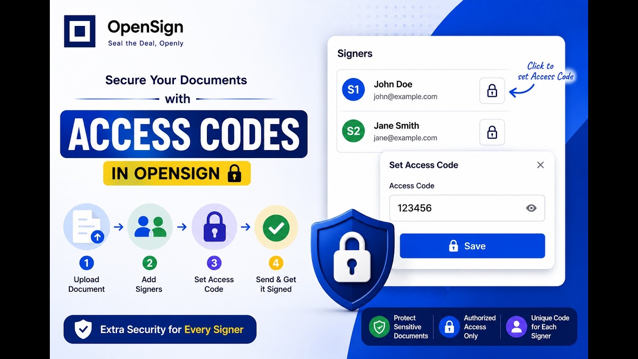OpenSign Access Code Tutorial