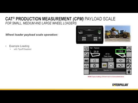 Cat® Payload Scale Operation for Wheel Loaders - Loading with Tipoff Disabled (Ch 3)