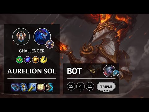 Aurelion Sol Bot vs Tristana - BR Challenger Patch 10.16
