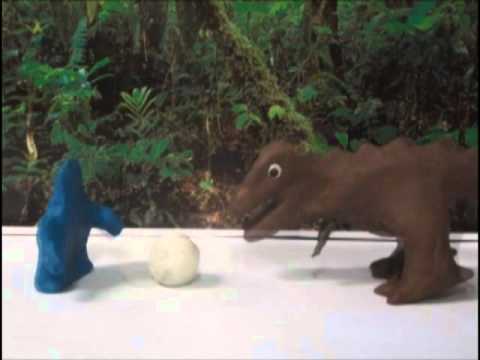 dinosaur soccer stop motion