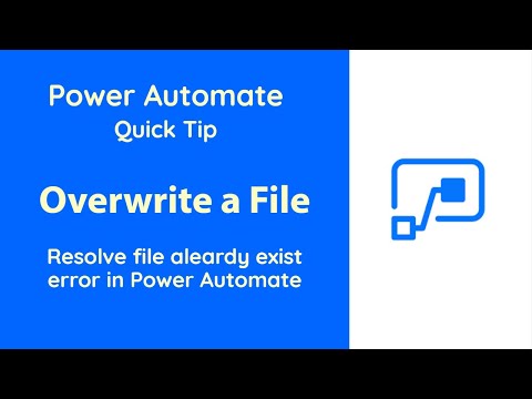 How to overwrite files using the create file in Power Automate