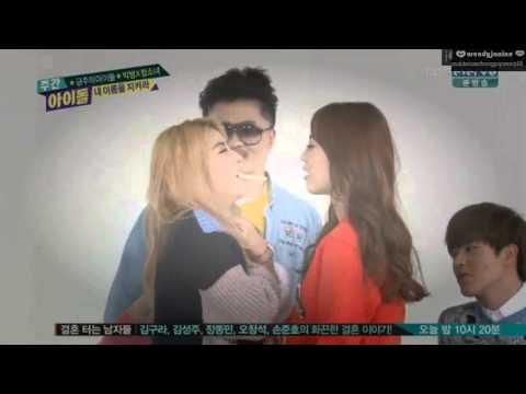 150225 Weekly Idol KARA Youngji and 4minute Sohyun