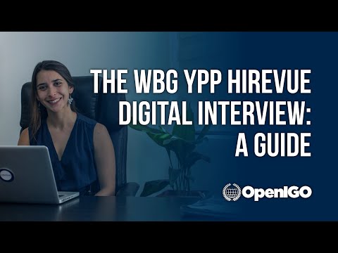 WBG YPP - The HireVue Recorded Interview