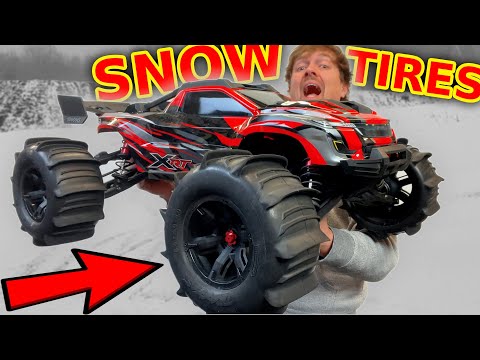 Nastiest Tires on RC Car - Traxxas XRT in snow