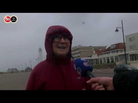 Storm op Noordwijkse strand en in Lisse