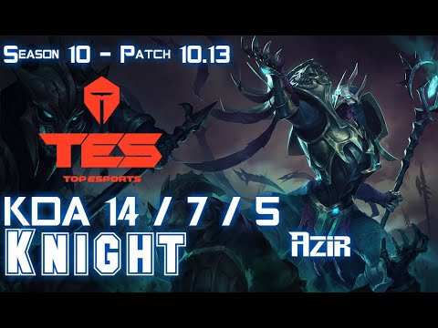 TES Knight AZIR vs FIDDLESTICKS Mid - Patch 10.13 KR Ranked