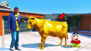 Franklin and Shinchan Found Magical Golden Cow In GTA 5 | Paradox FTW