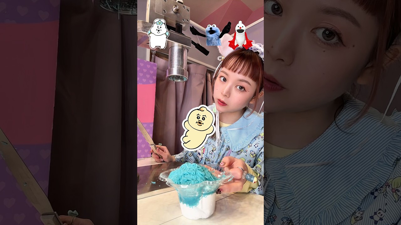 キャラクターモンブラン作ってみたちゃむ！🩵