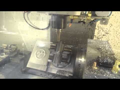 Haas VF5 + TRT210 basic 5 axis machining.
