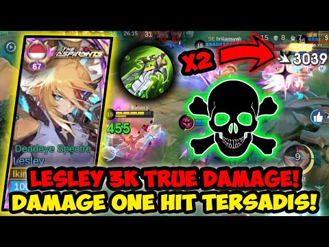 3K TRUE DAMAGE! DAMAGE SUPER GILA! CHALLENGE LESLEY NO SKY PIERCER! | Build Top Global Lesley - MLBB
