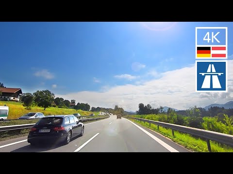 MUNICH TO SALZBURG AUSTRIA 🇩🇪🇦🇹 Fast Driving on the German Autobahn 4K Driving Video Ultra HD