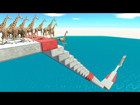 Giant Stairs/Ramp Challenge - Animal Revolt Battle Simulator