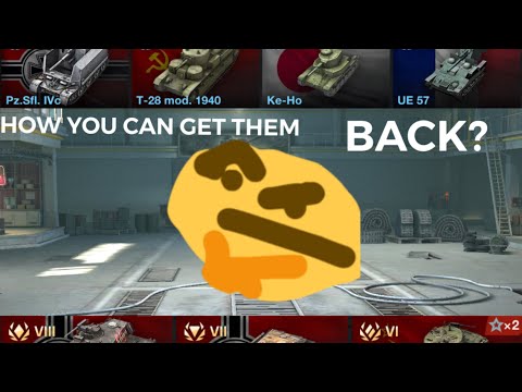 How to Get Premium and Collector Tanks Back