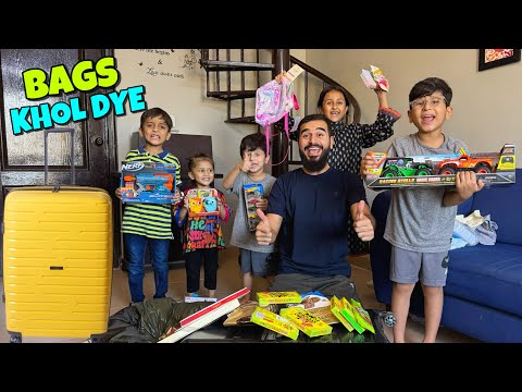 Bachon ne bags khulwa dye 💼 sab ke mazey hogae 😍