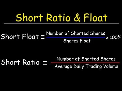 How To Calculate The Short Ratio, Short Float, & Number of Shares Shorted Video