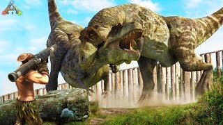 ARK SURVIVAL: T-REX WAR - ARK SCORCHED EARTH TAMING 2 T-REXS (ARK SURVIVAL FUNNY MOMENTS)