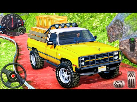 4x4 Pickup Truck Cargo Trailer Driver - MudRaider Offroad Jeep Driving Simulator : Android Gameplay