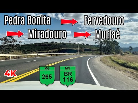 De Pedra Bonita (MG) até Muriaé, em tempo real. 