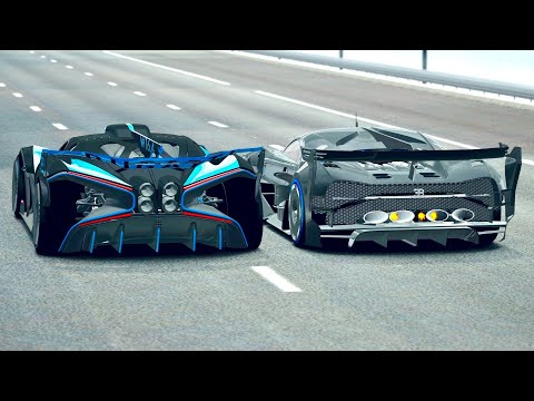 Bugatti Bolide vs Bugatti Black Devil VGT - Drag Race 20 KM